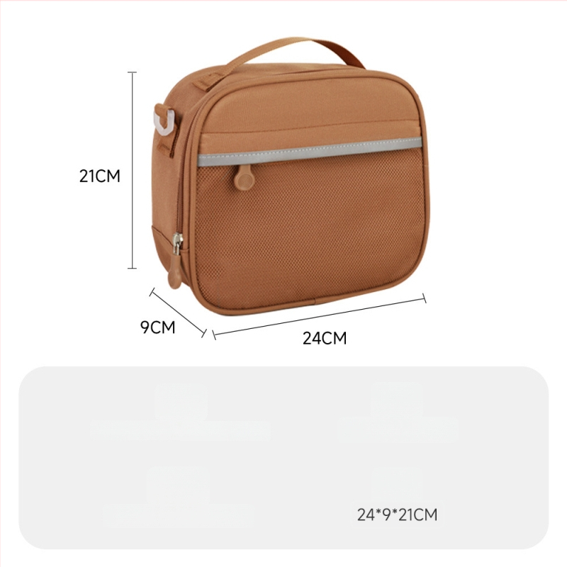 Geantă izolantă pentru prânz și penar cu tema Capybara pentru elevii din învățământul primar — material Oxford, fără căptușeală, impermeabilă, ușoară, portabilă