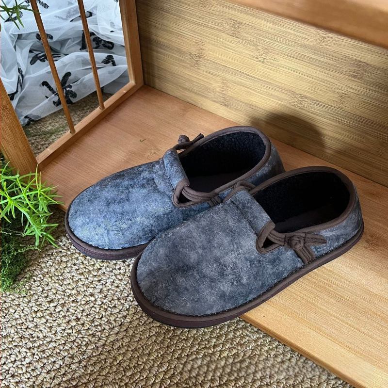 Женски платнени обувки в ретро китайски стил с памучна подплата и многослойна подметка