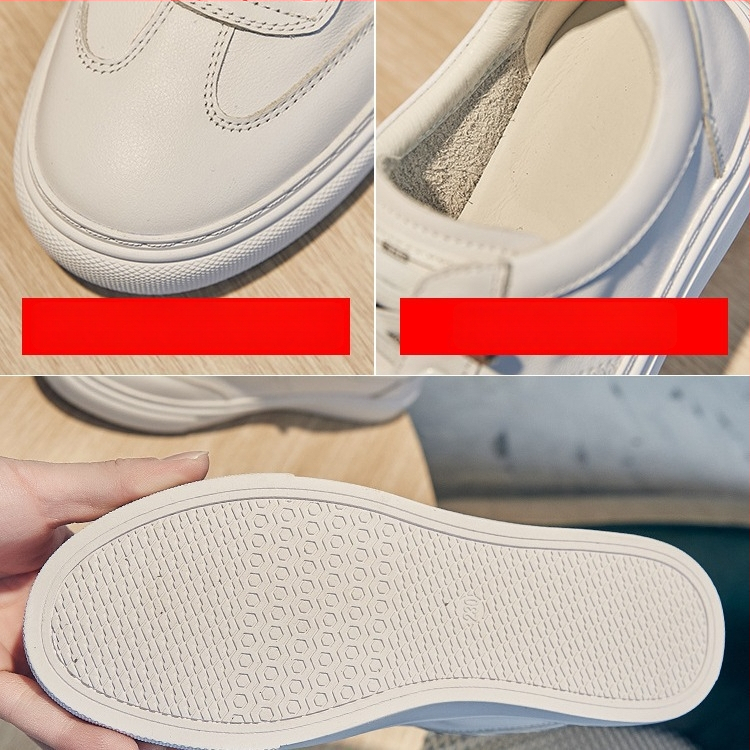 Дамски ежедневни обувки от естествена кожа, кръгъл нос, нисък ток 1–3 см, еластична лента, дишаща гумена подметка