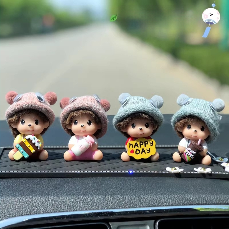 Ornament auto din plastic, stil cartoon, pentru decor interior, personalizare disponibilă, accesoriu pentru consola centrală