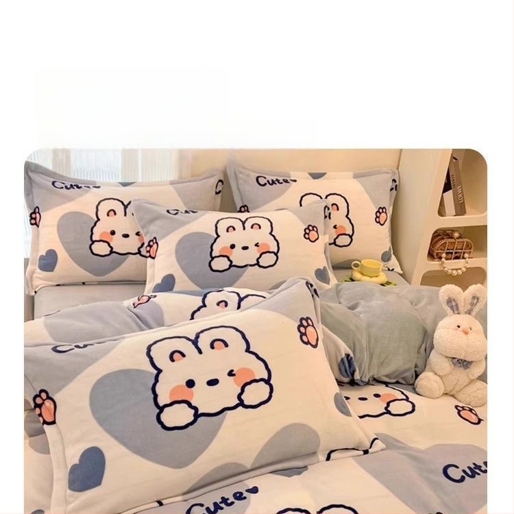 Set de 2 fețe de pernă din catifea lapte, țesătură twill, vopsire reactiva, fibră sintetică