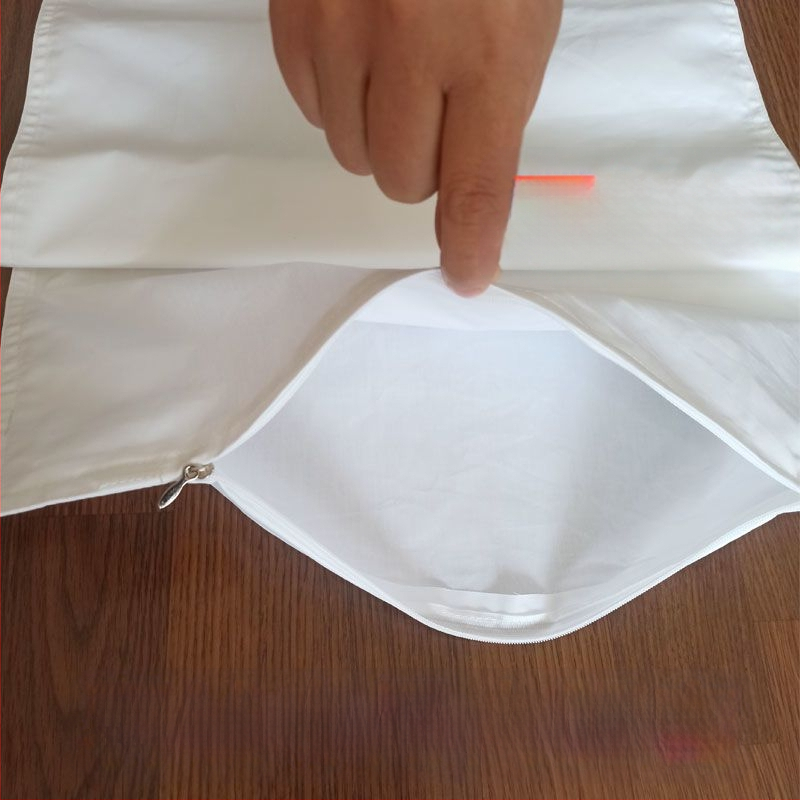 Husă interioară pentru pernă din bumbac 100%, țesătură simplă, 40s, protecție împotriva penelor