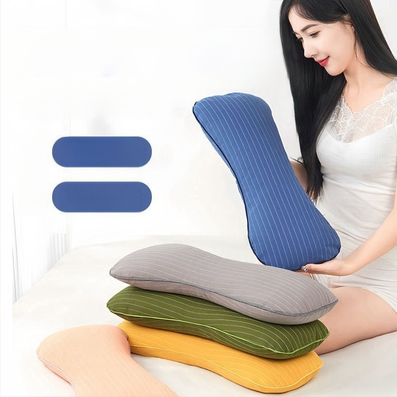 Husă pentru pernă lombară – bumbac, model solid, stil simplu modern, cusătură pe margine