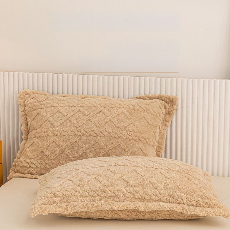 Feță de pernă din velur poliester, țesătură twill, imprimare și vopsire reactive, stil lux ușor, 30 fire