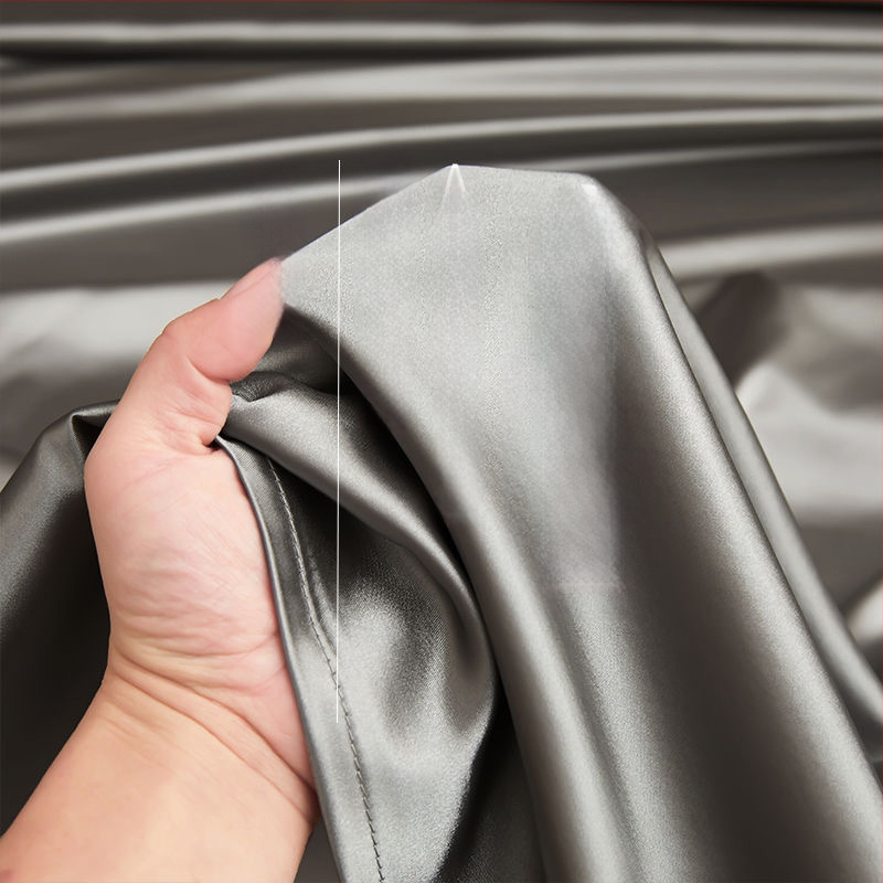 Set de lenjerie de pat din Ice Silk / Viskoză, Culoare Solidă, Țesătură Twill, Vopsire Tie-Dye, Trei Piese, Lavabil la Mașină