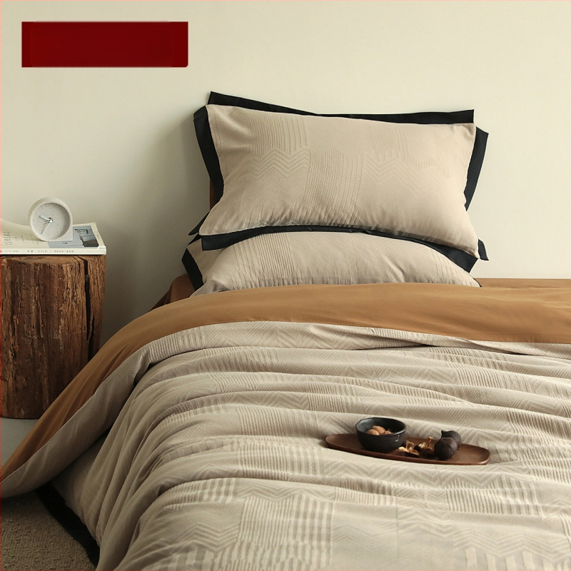 Set de lenjerie de pat Jacquard, 4 piese, stil modern minimalist