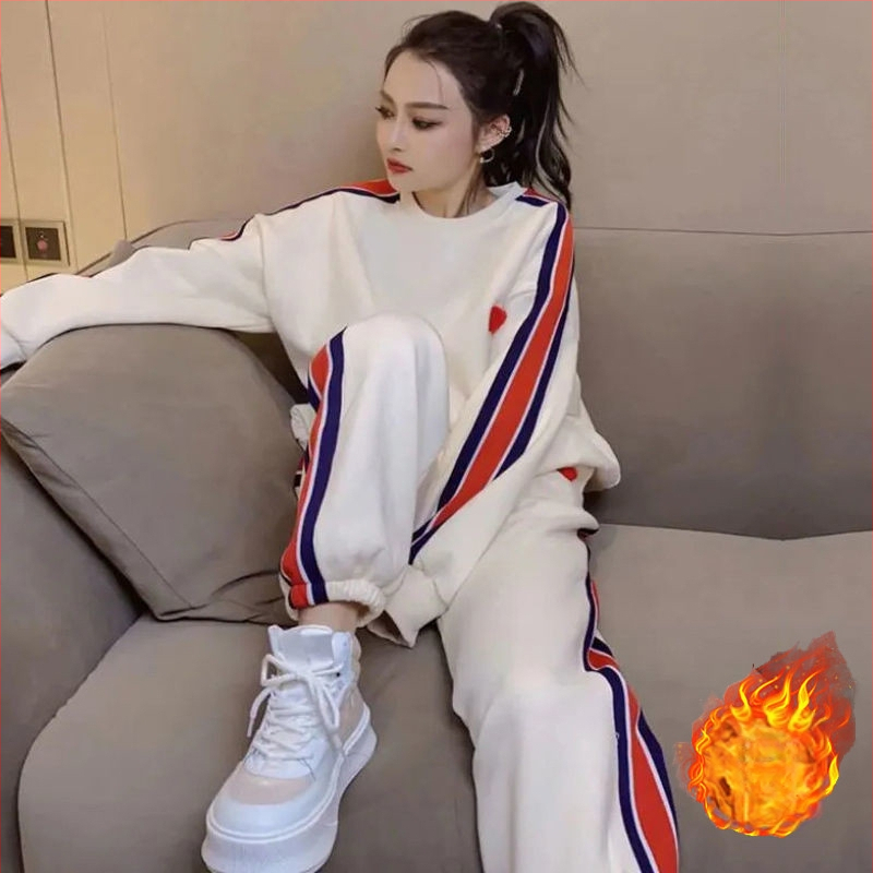 Set doamne din Chenille, două piese, cu căptușeală de fleece, model 3D, mâneci de prințesă, mâneci lungi