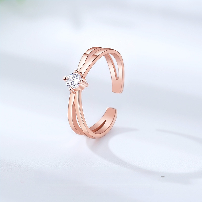 Inel pentru degetul de la picior, stil japonez-coreean, vârf deschis, electroplacat, pietre mozaice