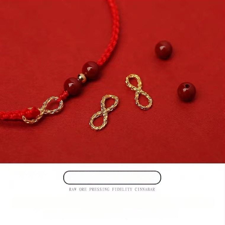 Анклет за крак, етно стил, циннабар мъниста, 14K златно покритие, минималистичен дизайн, персонализация достъпна, пролет 2022