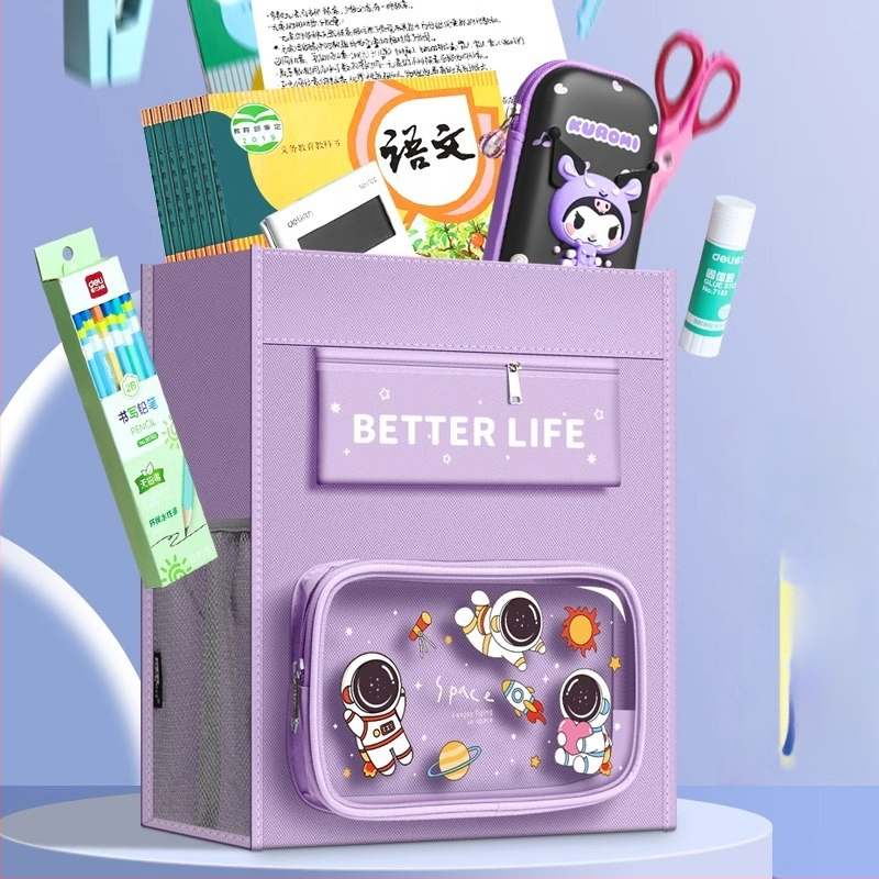 Geantă pentru fete din învățământ primar pentru cărți și teme, material Oxford, fermoar, Bai yi