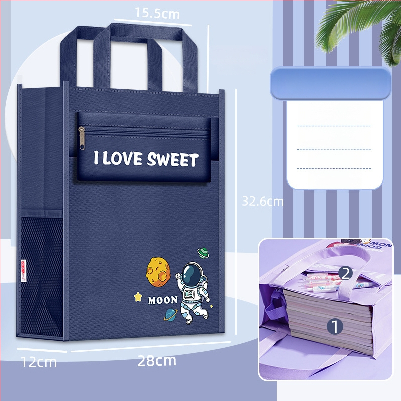 Geantă pentru fete din învățământ primar pentru cărți și teme, material Oxford, fermoar, Bai yi