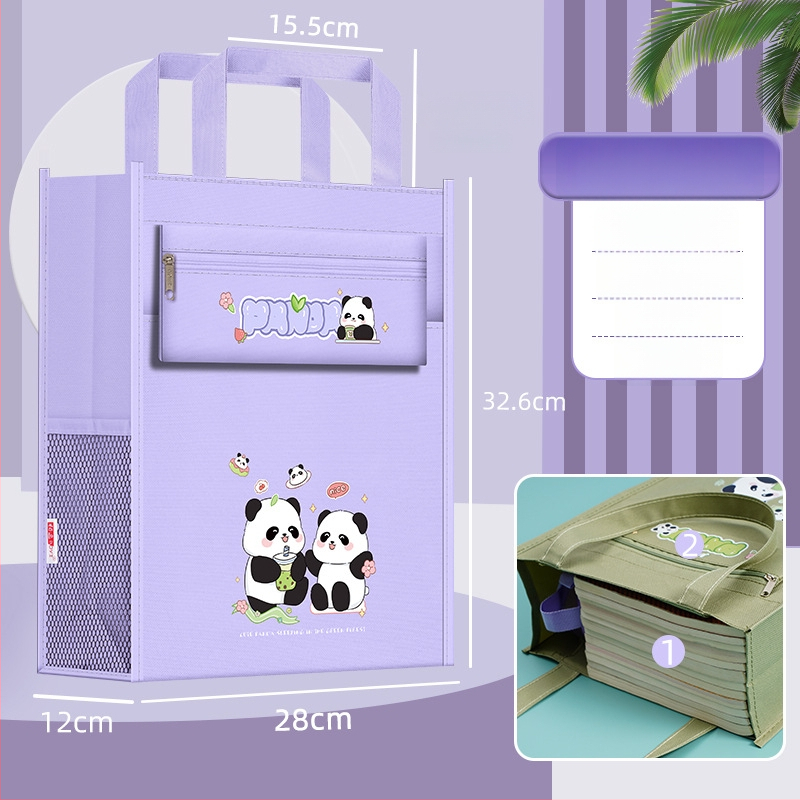 Geantă pentru fete din învățământ primar pentru cărți și teme, material Oxford, fermoar, Bai yi