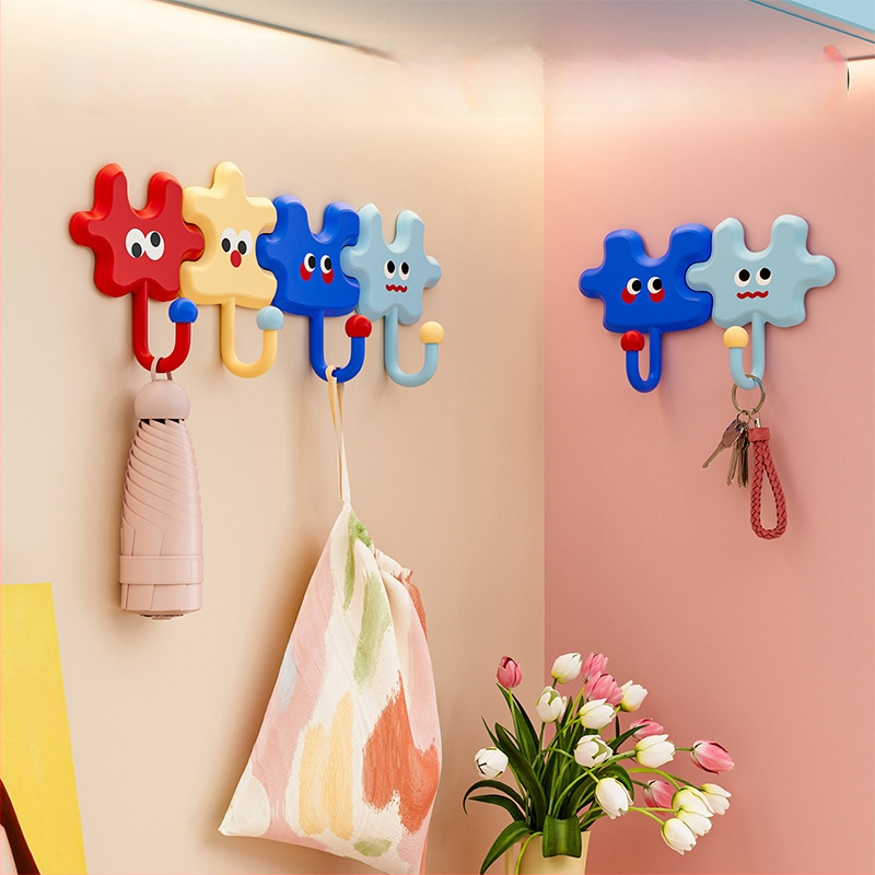 Cârlig adeziv ABS, fără găuri, capacitate 1–3 kg, montare pe perete, cârlig unic