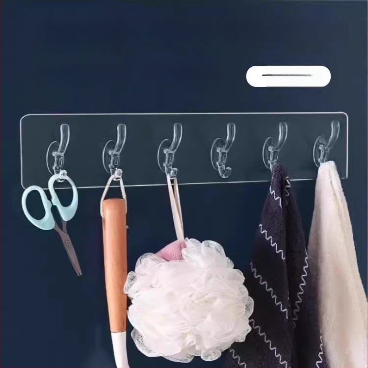 Cârlige adezive fără găuri pentru ușă, cu 3+ rânduri, din plastic, încărcare până la 1 kg