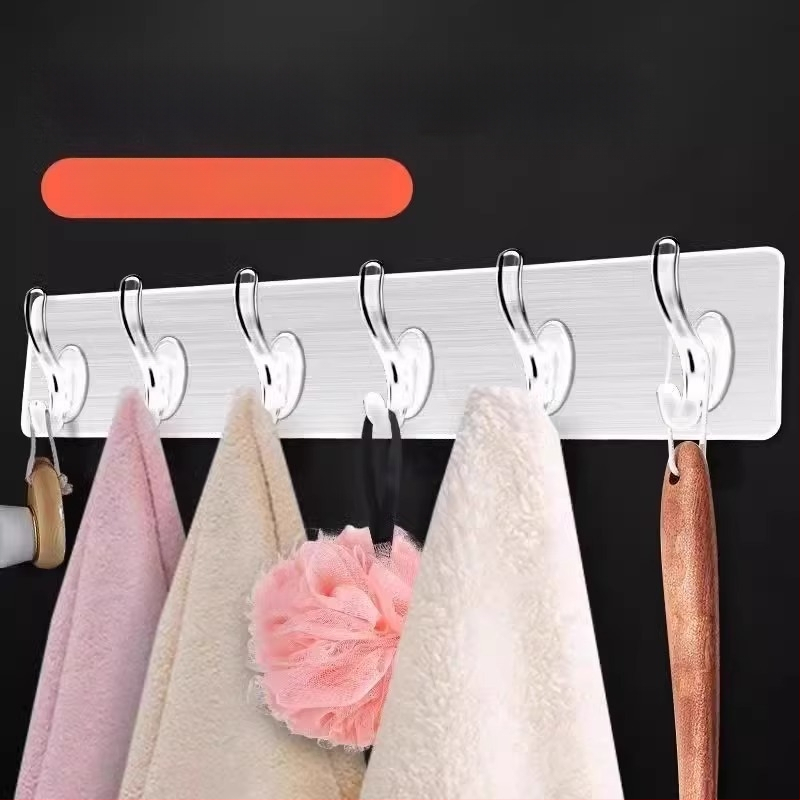 Cârlige adezive fără găuri pentru ușă, cu 3+ rânduri, din plastic, încărcare până la 1 kg