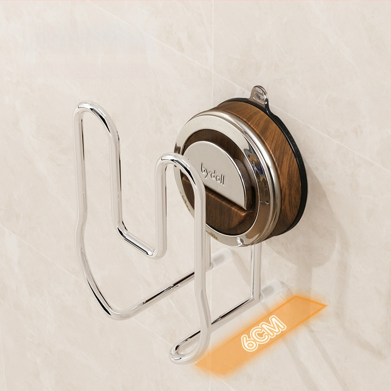 Raft din oțel inoxidabil pentru papuci de baie, cu ventuze, montaj pe perete fără găuri, 1 nivel de depozitare