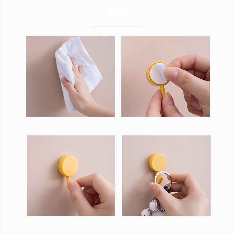 20-пакет пластмасови залепващи куки за кухня и баня, без пробиване, максимално натоварване 5 кг