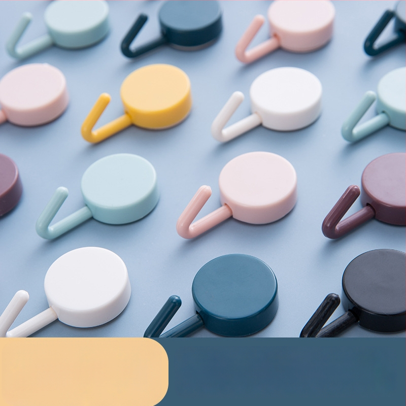 20-пакет пластмасови залепващи куки за кухня и баня, без пробиване, максимално натоварване 5 кг