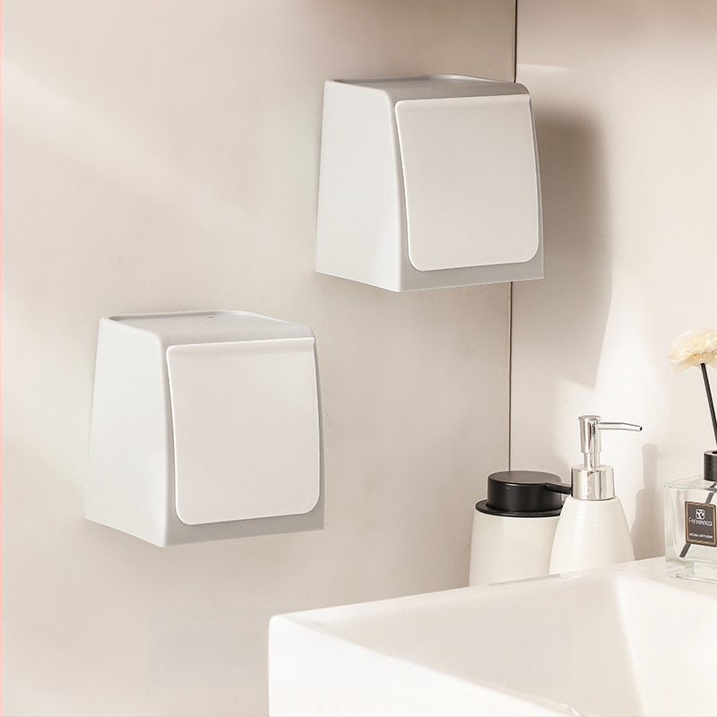 Японски стил стенна кутия за съхранение на санитарни подложки (материал PP, 100% нова пластмаса, тегло 346.7 g)