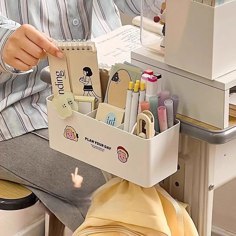 Страничен клип-он органайзер за бюро със държач за моливи — модел H-2636, пластмаса, 60-80% нов материал, модерен стил