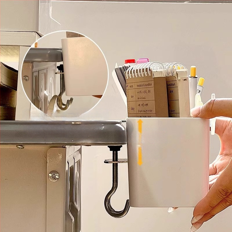 Страничен клип-он органайзер за бюро със държач за моливи — модел H-2636, пластмаса, 60-80% нов материал, модерен стил