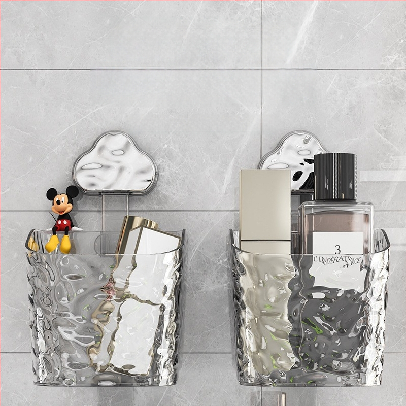 Настолна козметична кутия за съхранение, облачен стил, ледников мотив, пластмасова конструкция, лек лукс (100% нов пластмасов материал)