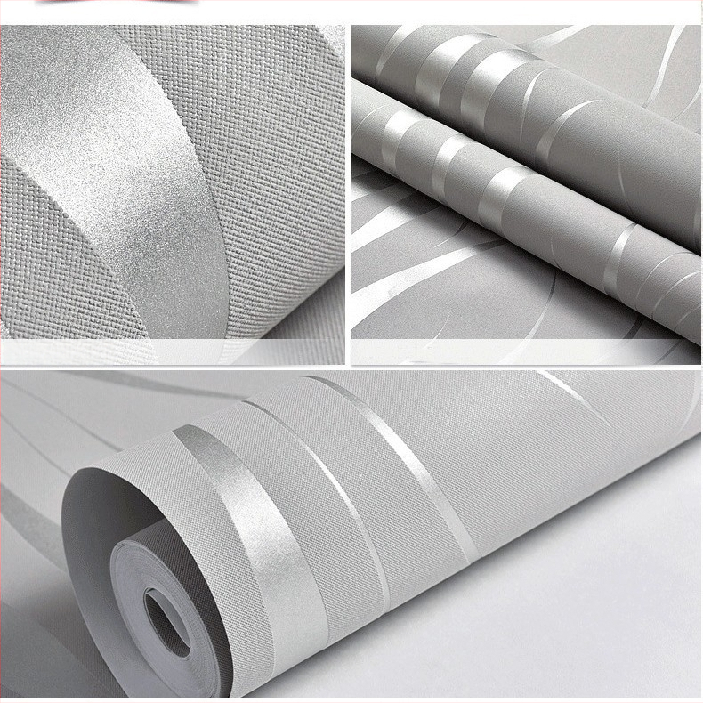 Autocolant de perete autoadeziv cu model în dungă și ondulat — design modern minimalist; material: textil nețesut; trei straturi; efect decorativ special; îmbunătățește decorul peretelui