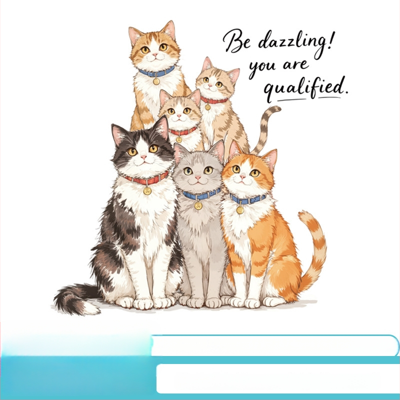 Стенен стикер (PVC; водоустойчив и декоративен; карикатурни животни; 1 бр.; за дневна, спалня и баня)