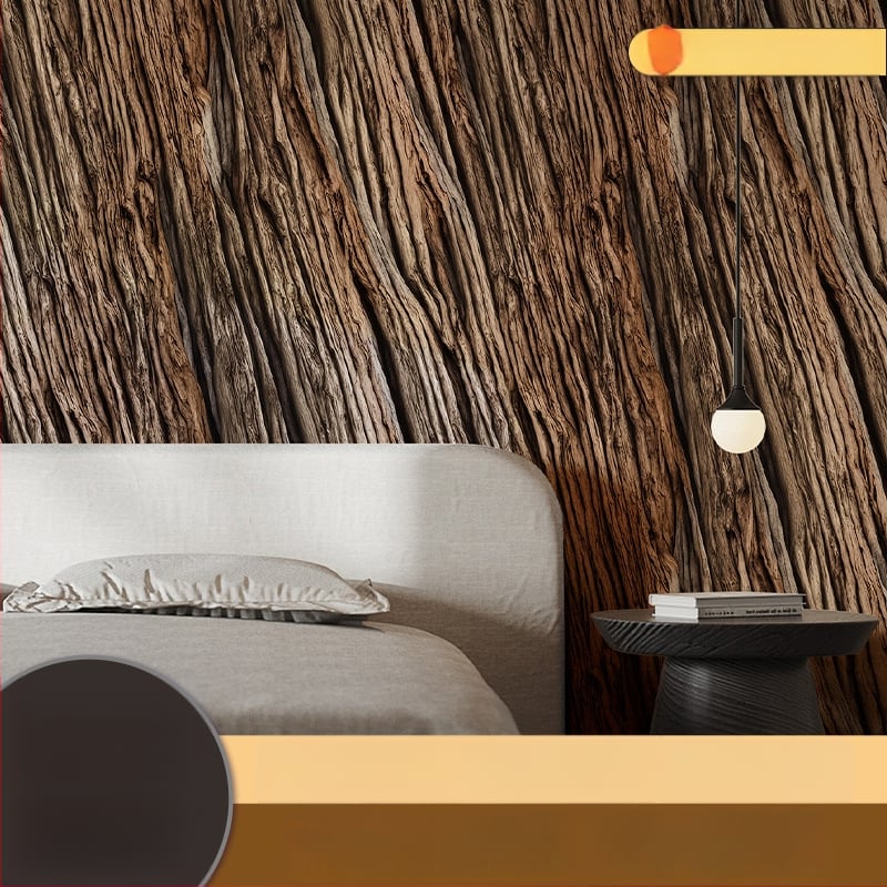Тапет за стени, дървесен модел с възли, PVC материал, самозалепващ, марка Bvl, стил лайт лукс