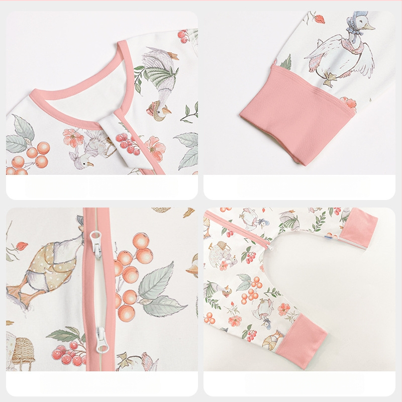 Sac de dormit pentru copii, patru anotimpuri, material din bumbac pur 95%+, căptușeală 95%+, umplutură bumbac catifelat, potrivit pentru 1–3 ani