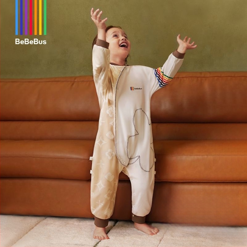 Бебешки спален чувал със защита при ритане - 100% памук, до 0,5 кг, семпъл стил, марка Babybus