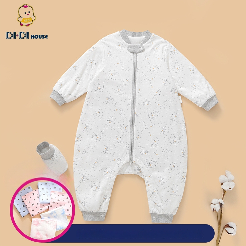 Бебешки спален чувал - чист памук, найлонов цип, разделени крачета, за бебета и малки деца