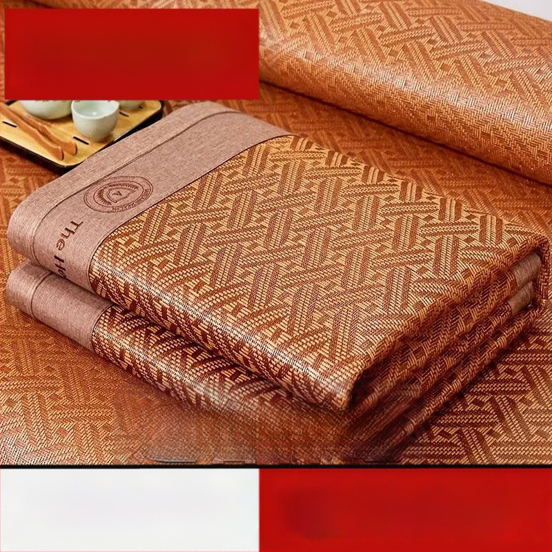Сгъваем ратанов мат за спалня, Ice Silk (вискоза) — сплетена конструкция, китайски стил