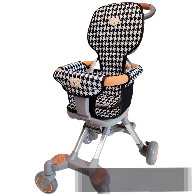 JT06 Възглавник за седалка на детска количка, хаундстоут шарка, универсален за всички сезони, пълен обхват, удебелена подплата, подходящ за компактни колички