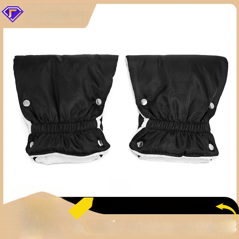 Ръкавици за дръжка на детска количка, зимни, с плюшено покритие; материали: найлон и фланел, HDWISS