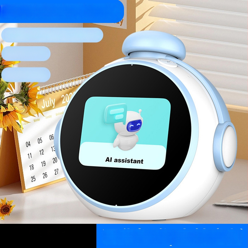 AI интелигентен будилник за ученици с гласово управление и управление на времето, LCD числов дисплей, презареждаем захранване, електронно движение