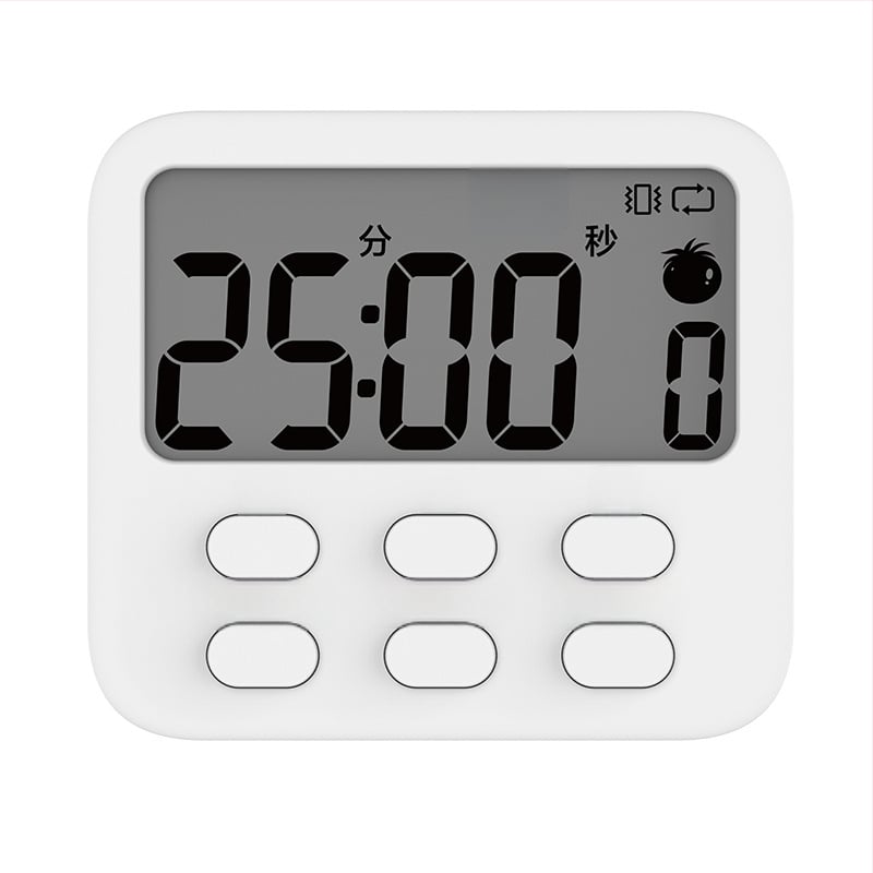 Електронен таймер с аларма, квадратен пластмасов корпус, батерийно захранване, за учене и кухня