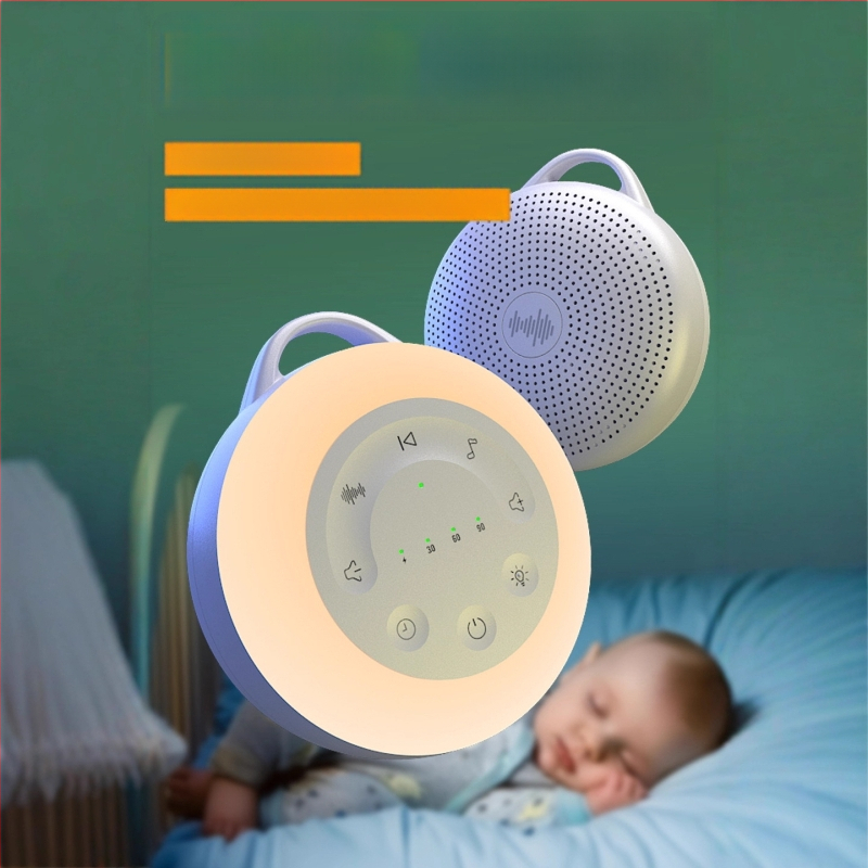 Noinco Μωρό Μηχανή Ήχου Λευκού Θορύβου για Ύπνο – Φορητό, Επαναφορτιζόμενο, Λειτουργίες Χρονοδιακόπτη και Μουσικής, Χωρίς Οθόνη, Ενσωματωμένη Μπαταρία, Διάρκεια >12 Ωρών, 500–800 mAh