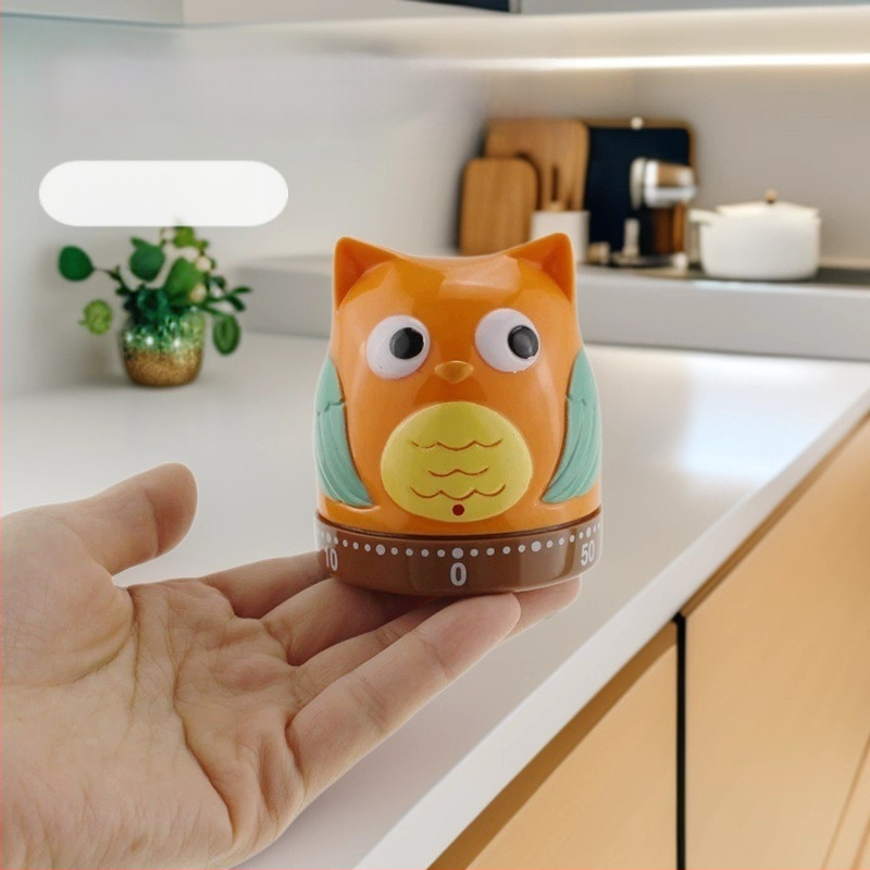 Механичен кухненски таймер с аларма за учене – обратно броене, механично задвижване, пластмасов корпус, указателен дисплей