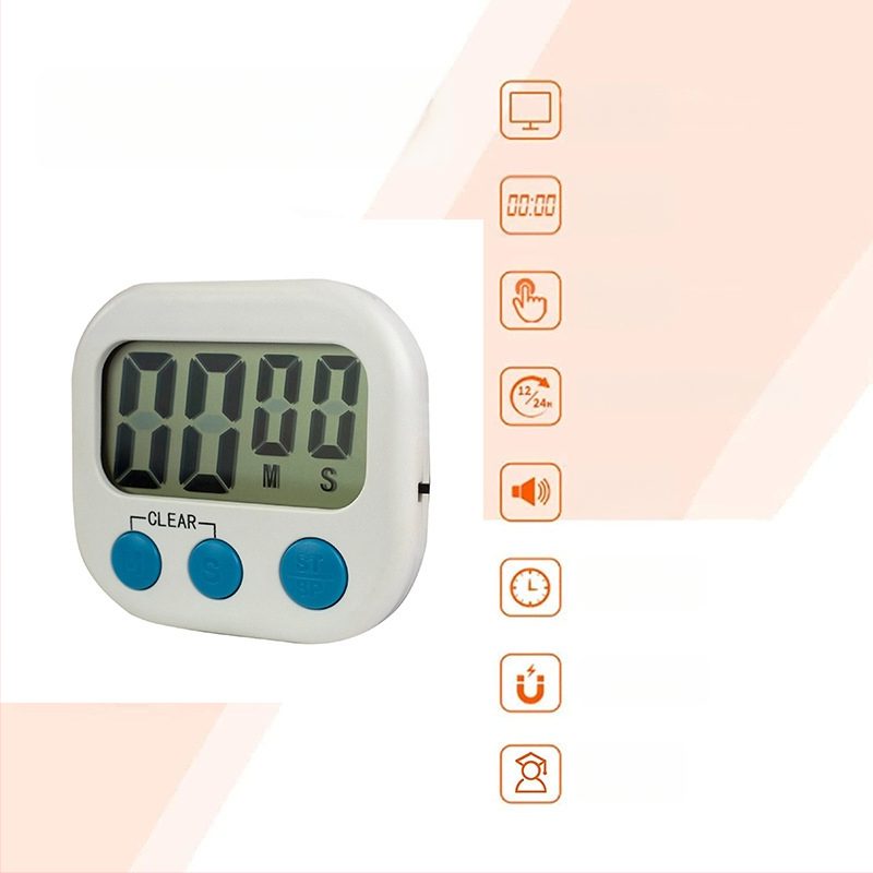 Електронен таймер за тренировки и грижа за външния вид с превключвател, LED дисплей, пластмасов корпус, захранване от батерии, хронограф