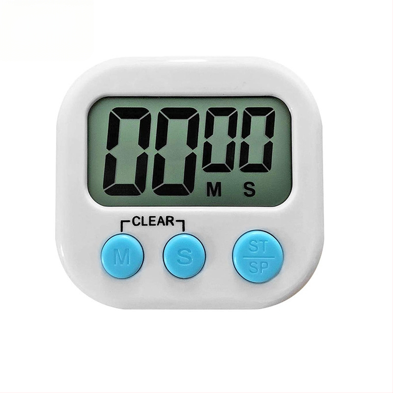 Електронен таймер за тренировки и грижа за външния вид с превключвател, LED дисплей, пластмасов корпус, захранване от батерии, хронограф