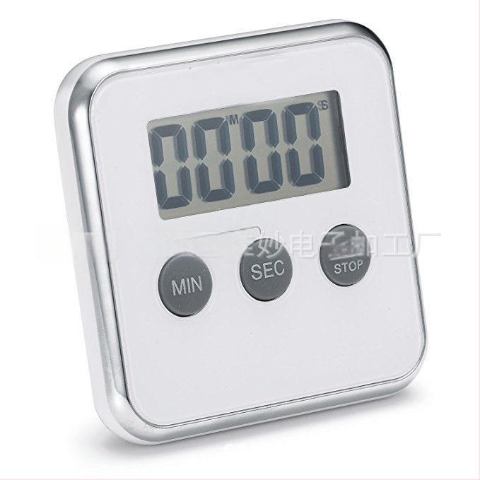 Електронен кухненски таймер за обратно броене с LCD дисплей, батерия, пластмасов корпус, модел DIY1802