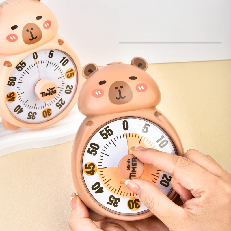 Капибала таймер за ученици – кухненски и учебен таймер с хронограф, батерийно захранване, овален пластмасов корпус