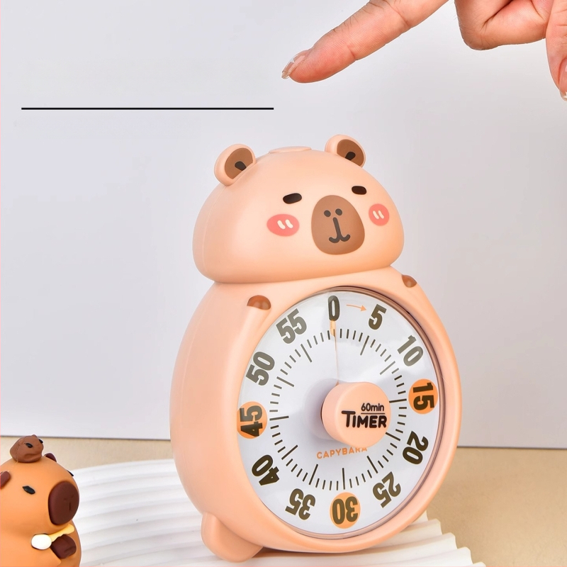 Капибала таймер за ученици – кухненски и учебен таймер с хронограф, батерийно захранване, овален пластмасов корпус
