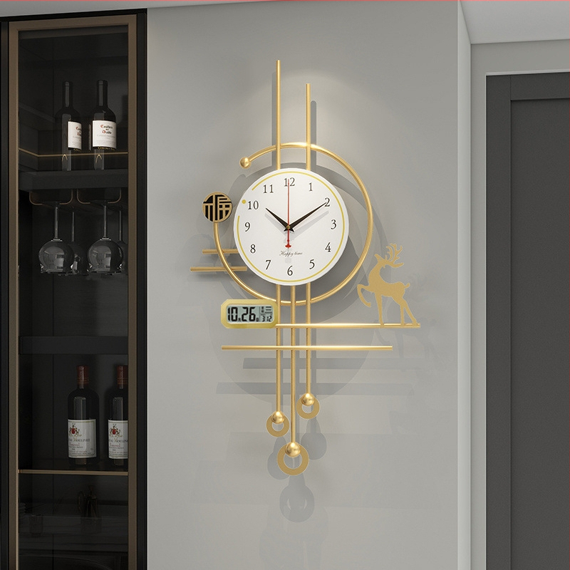 Wall Clock with Sapphire Case, Laminated Dial, Quartz Glass Mirror, Jump-Second Movement, Dry-Battery Powered