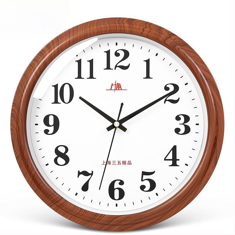 Стенно часовник - Модерен минималистичен дизайн, Тих ход, Кварцов механизъм, Батерийно захранване, Стенен монтаж