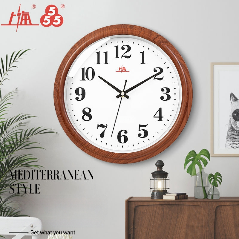 Стенно часовник - Модерен минималистичен дизайн, Тих ход, Кварцов механизъм, Батерийно захранване, Стенен монтаж