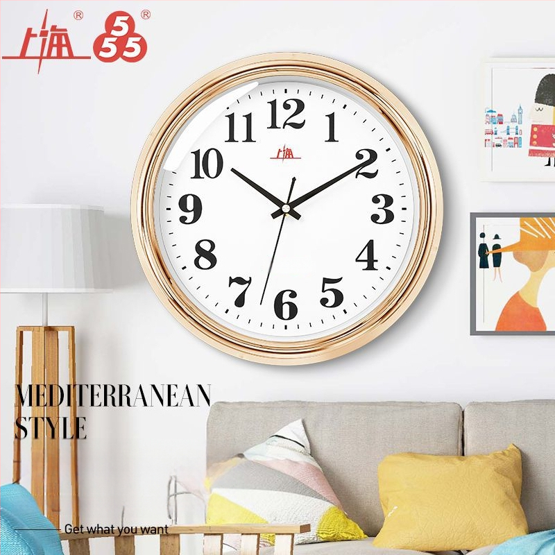 Стенно часовник - Модерен минималистичен дизайн, Тих ход, Кварцов механизъм, Батерийно захранване, Стенен монтаж