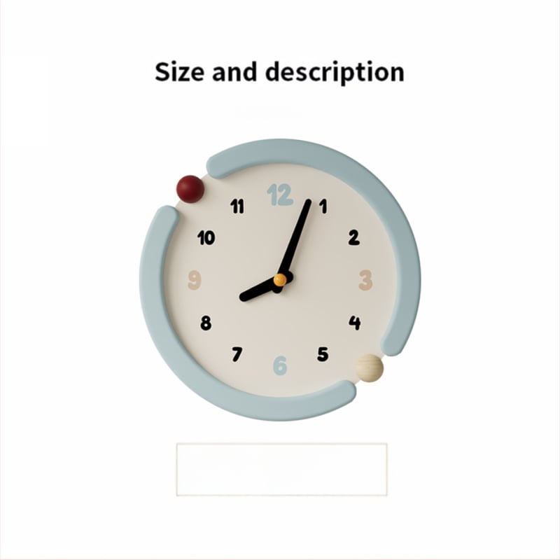 Стенен часовник (Нордичен минималистичен дизайн; тих кварцов механизъм; захранване от батерия; циферблат: масивно дърво + кожа)