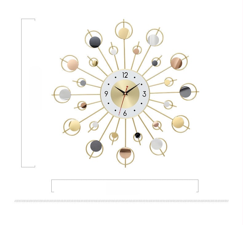 Nástenné hodiny, kruhový kovový ciferník, kvarcový pohon so tichým chodom, napájané batériou, model GZ0010